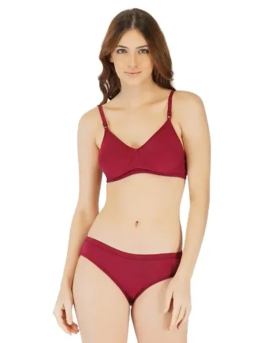 Buy SOLID FANCY WOMEN BRA PANTY SETS - Lowest price in India