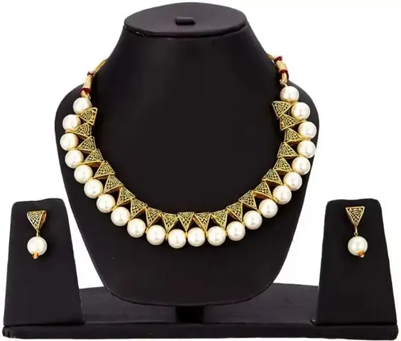 Traditional Alloy Gold Plated Necklace Set