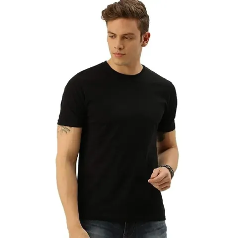 Round Neck Solid Regular Fit T-Shirt