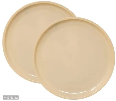 Miniature Mart Elegent Pack Of 2 Pcs Big Size 12? Inch (30 Cm Large SIze) 7 MM Thickness Heavy Duty Dinner Plates | Round Dining Plate Perfect For Family , Wedding , Party , Get-together , Gifting , Catering (2)