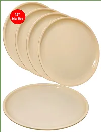 Miniature Mart Elegent Pack Of 2 Pcs Big Size 12? Inch (30 Cm Large SIze) 7 MM Thickness Heavy Duty Dinner Plates | Round Dining Plate Perfect For Family , Wedding , Party , Get-together , Gifting , Catering (2)-thumb1