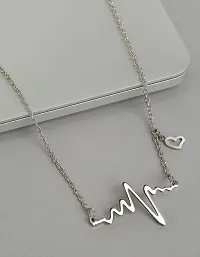 Elegant Alloy Heartbeat Chain For Girls And Women-thumb1