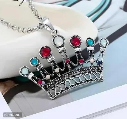 Elegant Alloy Heavy Crown Unisex Necklace-thumb2