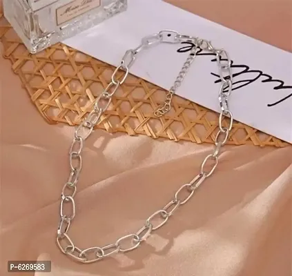 Elegant Alloy Link Chain Necklace For Women And Girls