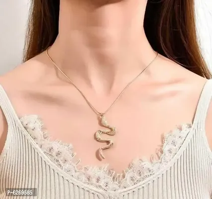 Elegant Alloy Snake Python Necklace For Women-thumb0