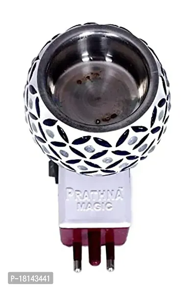CARTBURG Kapoordani with Night Lamp - Multipurpose Ceramic Electric Incense Burner Plug Camphor Kapoordani with Many Safety Features, Agarbatti Stand in Home, Office, Temple-thumb3