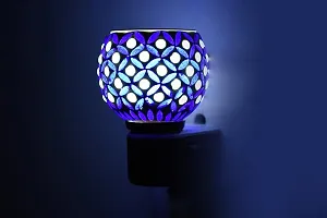 CARTBURG Kapoor Dani - Multipurpose Ceramic Electric Incense Burner Plug Camphor Kapoordani with Many Safety Features, Aroma Oil Burner Aroma Diffuser for Loban with Light Lamp((53 Blue Light)-thumb1