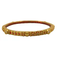 OMORFO Gold Plated Traditional Rajwadi Jewellery Inspired Ethnic Filigree Style Bangles/Kada/Festive Bangles for Women and Girls-thumb1