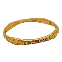 OMORFO Gold Plated Traditional Rajwadi Jewellery Inspired Ethnic Filigree Style Bangles/Kada/Festive Bangles for Women and Girls-thumb1