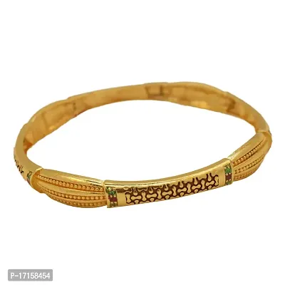 OMORFO Gold Plated Traditional Rajwadi Jewellery Inspired Ethnic Filigree Style Bangles/Kada/Festive Bangles for Women and Girls-thumb2