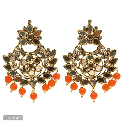 OMORFO Traditional Gold Earring For Women Gold, Women's Jewellery, Fashion Accessories, Anniversary Gift For Wife, Simple Earrings For Women ORANGE