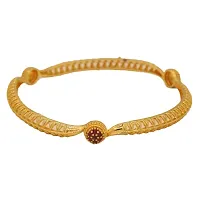 OMORFO Gold Plated Traditional Rajwadi Jewellery Inspired Ethnic Filigree Style Bangles/Kada/Festive Bangles for Women and Girls-thumb1