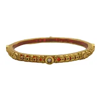 OMORFO Gold Plated Traditional Rajwadi Jewellery Inspired Ethnic Filigree Style Bangles/Kada/Festive Bangles for Women and Girls-thumb2