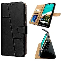 Leather Finish Flip Back Cover For Vivo Y30 / Vivo Y50 Inside Pockets And Inbuilt Stand - Wallet Style - Magnet Closure Vivo Y30 / Vivo Y50 Flip Back Case-thumb2