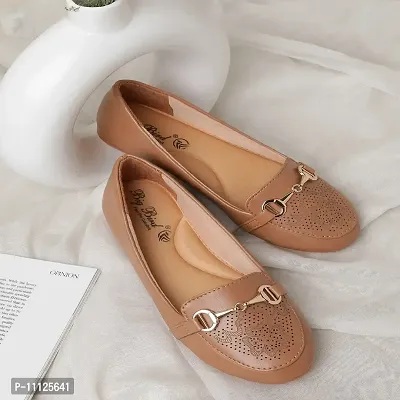 Elegant Beige Synthetic Leather Bellies For Women-thumb0