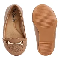 Elegant Beige Synthetic Leather Bellies For Women-thumb4