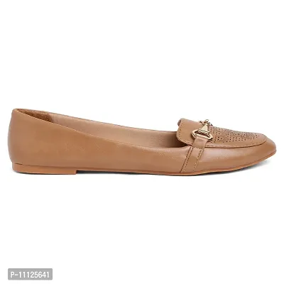 Elegant Beige Synthetic Leather Bellies For Women-thumb4