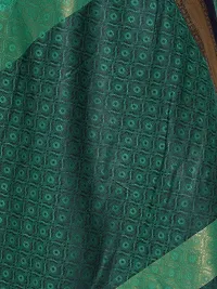 Koladiya Enterprise Women's Kajal Cotton Silk Woven Mysore Saree with Unstitched Blouse Piece (Green)-thumb4