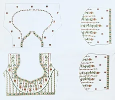 Koladiya Enterprise Womens Jt-014 Fancy Silk Embroidered Unstitched Blouse Piece (White)-thumb2