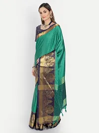 Koladiya Enterprise Women's Kajal Cotton Silk Woven Mysore Saree with Unstitched Blouse Piece (Green)-thumb3