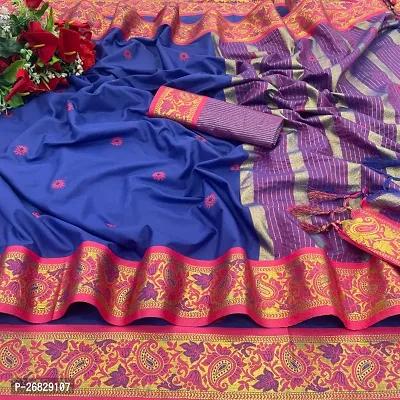 Classic Cotton Silk Saree with Blouse piece for women