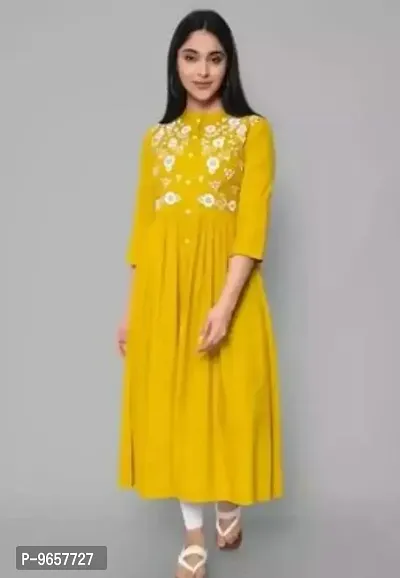 Trendy Women Rayon Kurta-thumb0