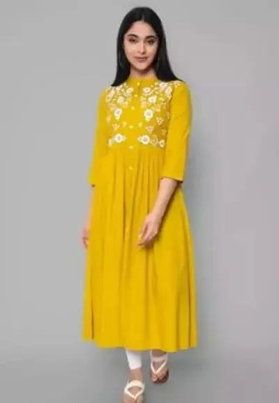 Embroidered A-Line Kurtis