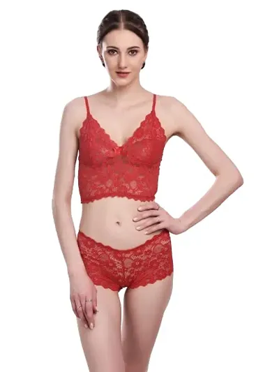 Comfortable Lace Combo Bra And Panty For Women