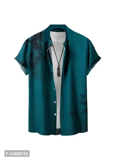 Hmkm Casual Shirt for Men| Shirts for Men/Printed Shirts for Men| Floral Shirts for Men| (X-Large, RAMA Tree)-thumb0
