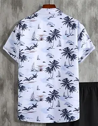 Hmkm Casual Shirt for Men|| Shirt for Men|| Men Stylish Shirt || Men Printed Shirt (X-Large, White Tree)-thumb2