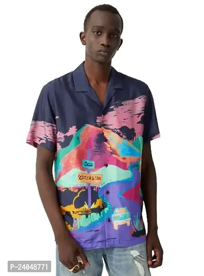 SL FASHION Mens Rayon Digital Printed Shirts (X-Large, New Rohit 3)