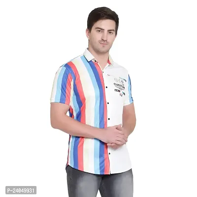 SL FASHION Funky Printed Shirt for Men Half Sleeves (X-Large, RAINBOWLINE)-thumb5