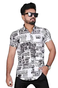 Hmkm Men's Casual Shirts for Active Wear. (X-Large, White Paper)-thumb1