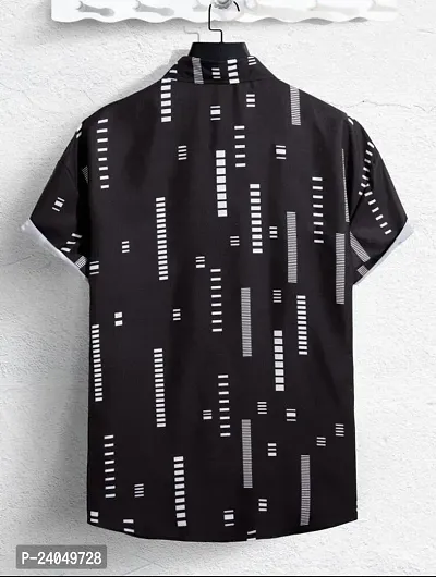 SL FASHION Funky Printed Shirt for Men Half Sleeves. (X-Large, Black Box)-thumb3