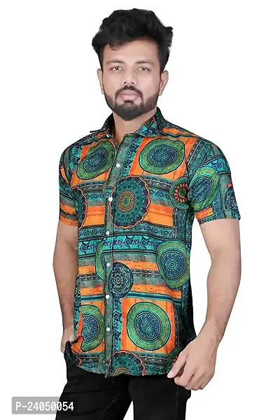 Hmkm Men Printed Casual Shirts (X-Large, Kurta HIRT)-thumb2