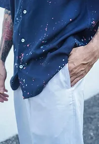 SL Fashion Men's Slim Fit Casual Shirt (XL, BLUE DOT)-thumb4