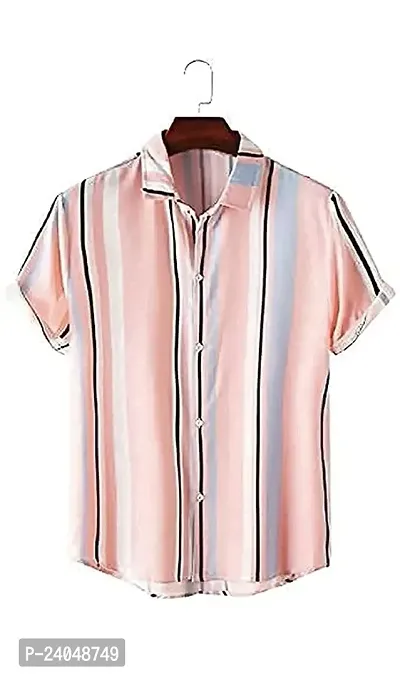 SL FASHION Funky Printed Shirt for Men Half Sleeves (X-Large, Pink Patti)-thumb0