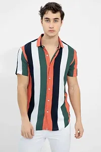 SL FASHION Funky Printed Shirt for Men Half Sleeves. (X-Large, New Purpur)-thumb2