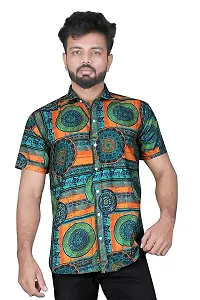 Hmkm Men Printed Casual Shirts (X-Large, Kurta HIRT)-thumb2