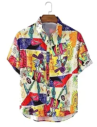 Hmkm Funky Printed Shirt for Men Half Sleeves (Small, Black Box) (X-Large, Red)-thumb3