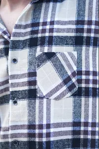 SL Fashion Men's Regular Fit Rayon Casual Shirt., (X-Large, Cream CHEXX)-thumb4