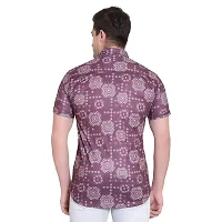 SL FASHION Funky Printed Shirt for Men Half Sleeves (X-Large, PURPUL Shirt)-thumb1