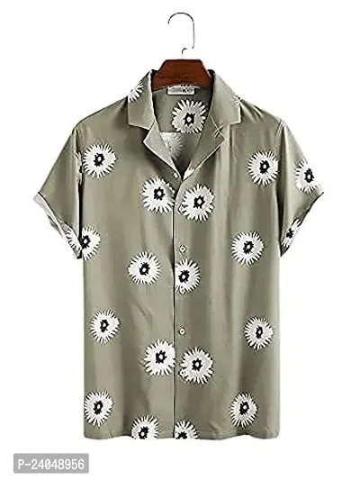 SL FASHION Funky Printed Shirt for Men. (X-Large, Grey Full Motu)