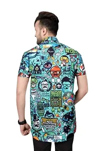 SL FASHION Funky Printed Shirt for Men Half Sleeves. (X-Large, Dont Belive)-thumb2