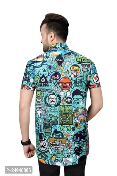 SL FASHION Funky Printed Shirt for Men Half Sleeves. (X-Large, Dont Belive)-thumb3