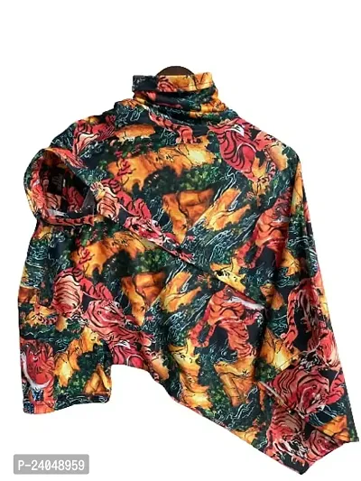 SL FASHION Funky Printed Shirt for Men Half Sleeves (X-Large, RED Tiger)