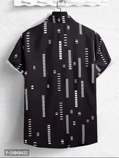 Hmkm Funky Printed Shirt for Men Half Sleeves (X-Large, Black Box)-thumb3