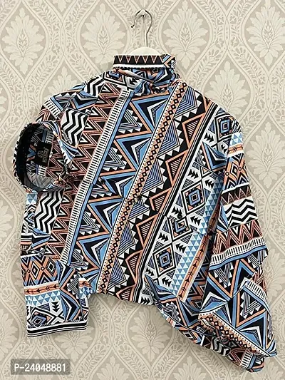 SL FASHION Funky Printed Shirt for Men (XL, MIX BLUE)-thumb2