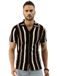 Hmkm Men's Casual Shirts for Active Wear. (X-Large, BlackBrown LINE)-thumb1