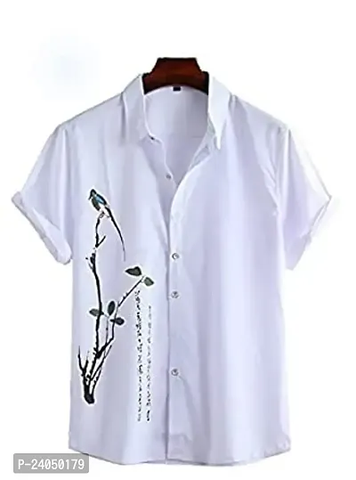 Hmkm Men's Casual Shirts for Active Wear. (X-Large, White CHAKLI)